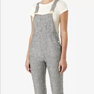 Weworewhat basic linen overalls - railroad stripe